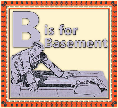 B is for Basement flashcard