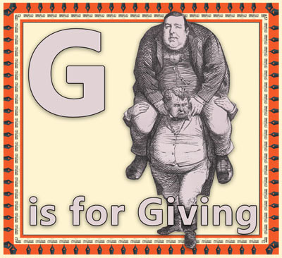 Alphabet flashcard G is for Giving