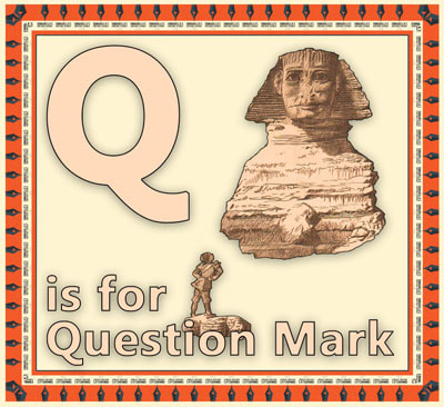 Alphabet flashcard Q is for Question Mark