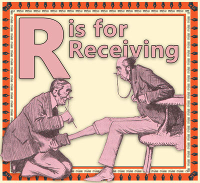 Alphabet flashcard R is for Receiving