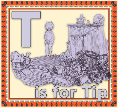 Alphabet flashcard T is for Tip