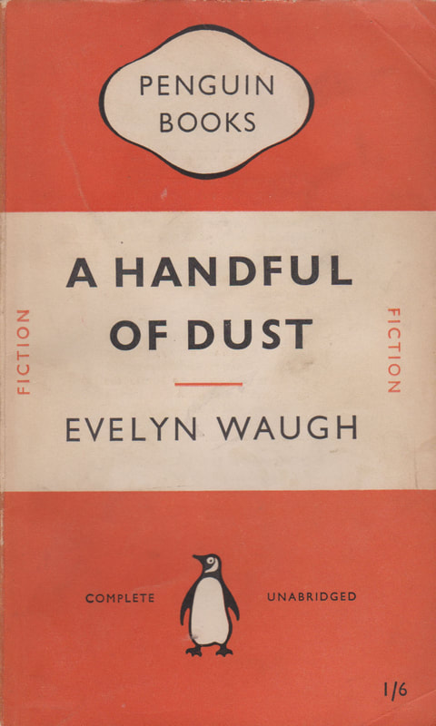 1951 Evelyn Waugh A Handful of Dust Penguin Cover