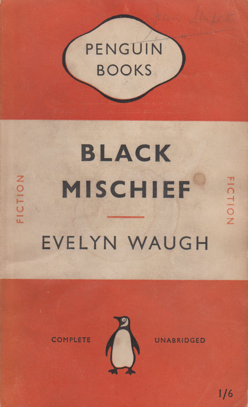 1951 Evelyn Waugh Black Mischief Penguin Cover