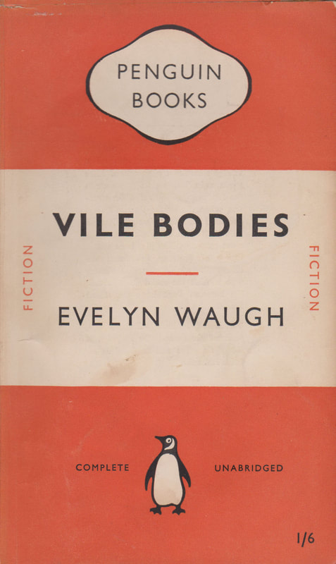 1951 Evelyn Waugh Vile Bodies Penguin Cover