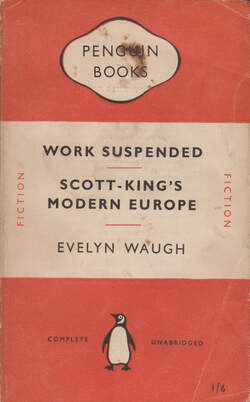 1951 Evelyn Waugh Work Suspended Penguin Cover