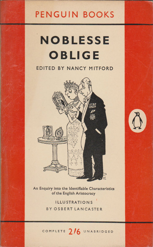 1959 Nancy Mitford Noblesse Oblige Penguin Cover