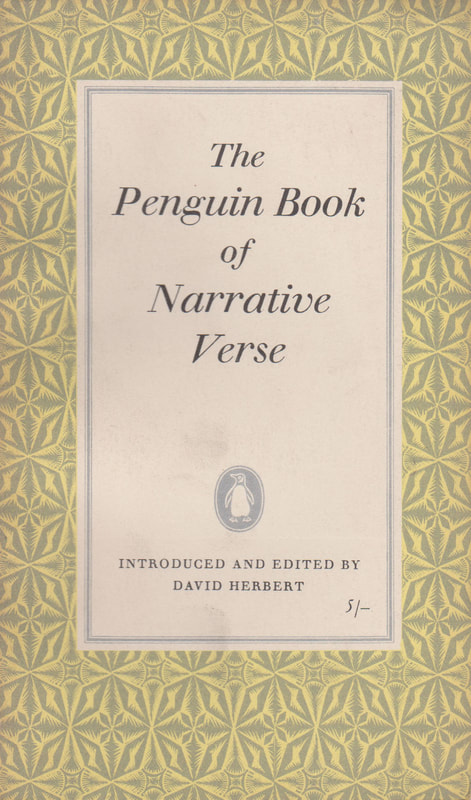 1960 David Herbert The Penguin Book of Narrative Verse Penguin Book Cover