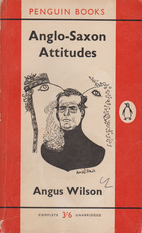 1961 Angus Wilson Anglo-Saxon Attitudes (Ronald Searle) Penguin Cover