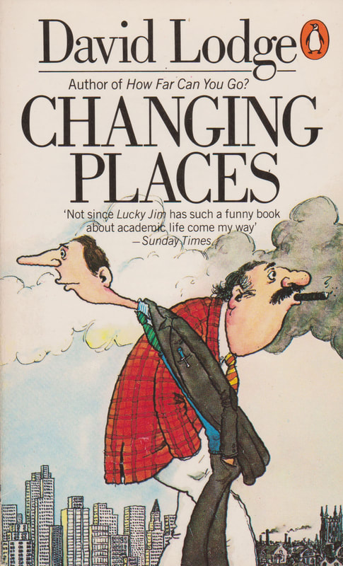 1981 David Lodge Changing Places (Arthur Robbins) Penguin Book Cover