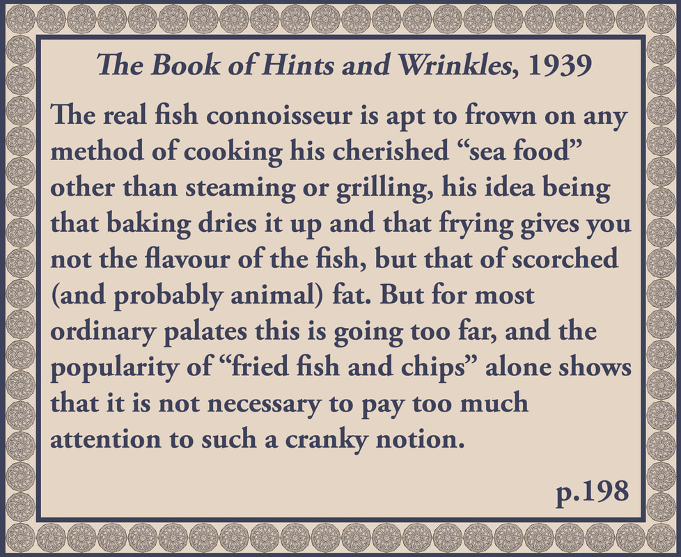 The Book of Hints and Wrinkles advice on cooking fish