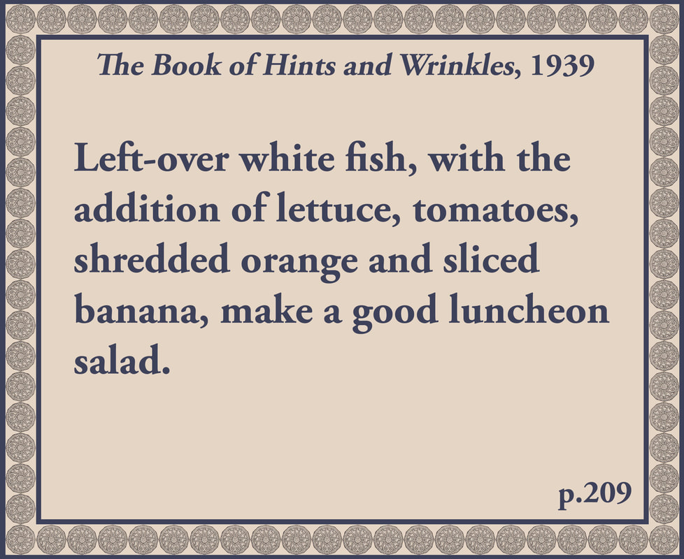 The Book of Hints and Wrinkles advice on salad lunch