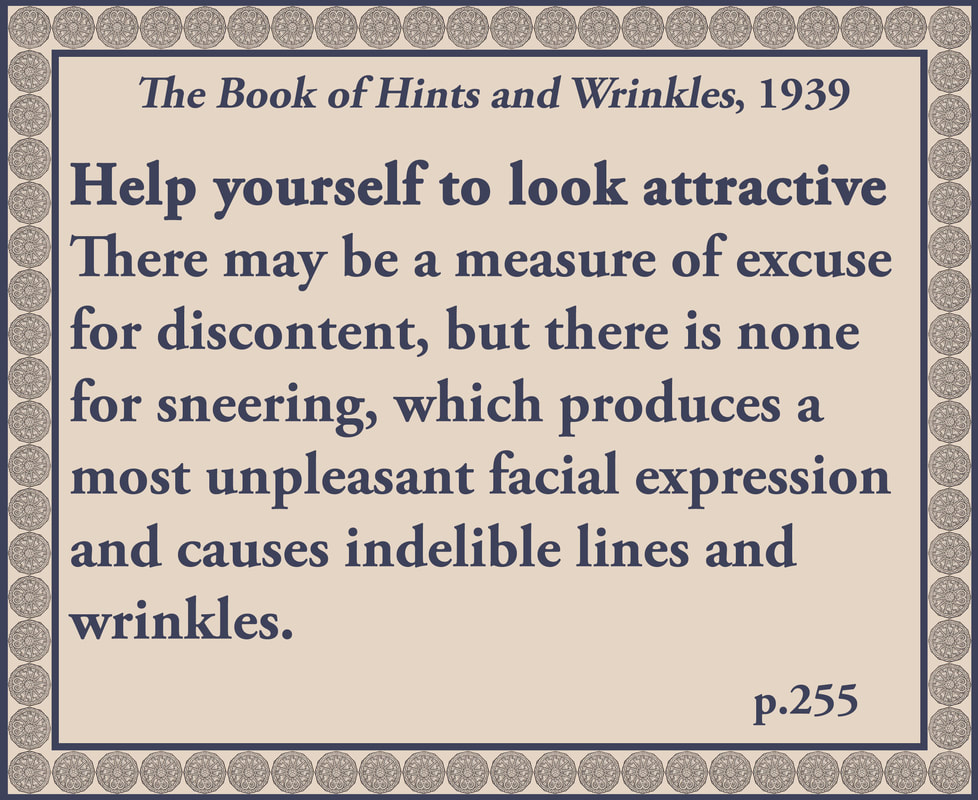 The Book of Hints and Wrinkles advice on looking attractive