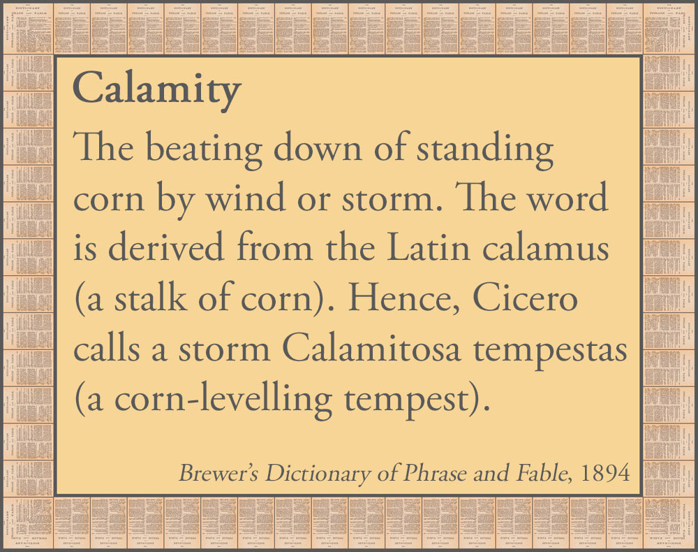 Calamity An extract from Brewers Dictionary of Phrase and Fable