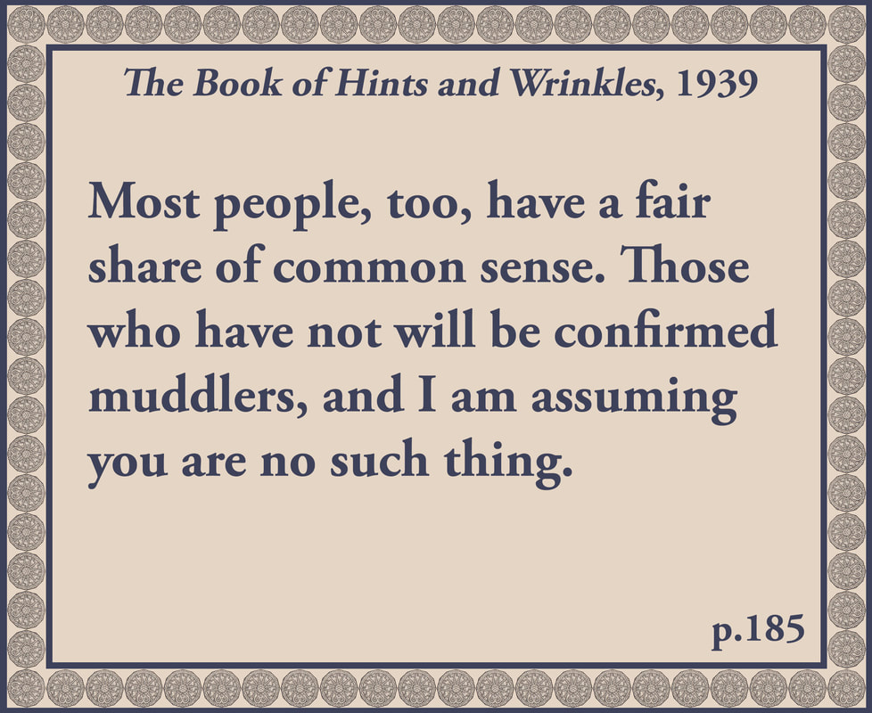 The Book of Hints and Wrinkles advice on common sense