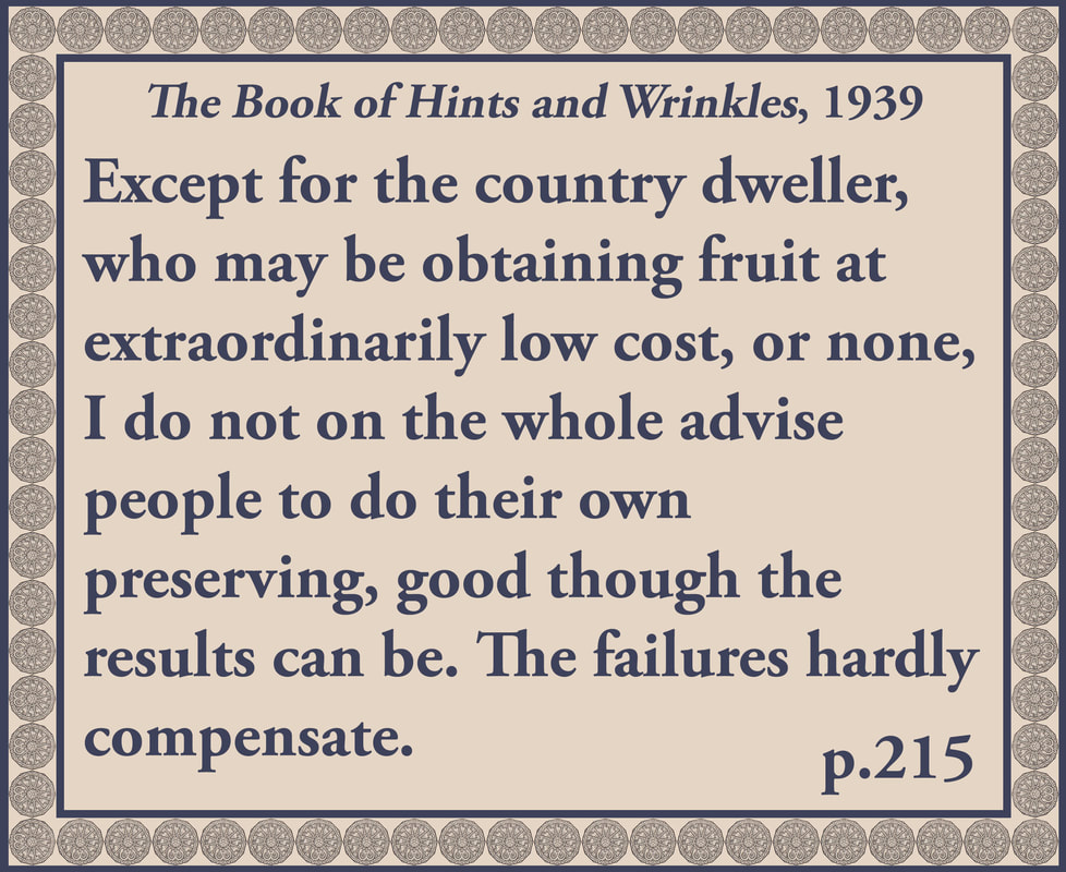 The Book of Hints and Wrinkles advice on preserving fruit