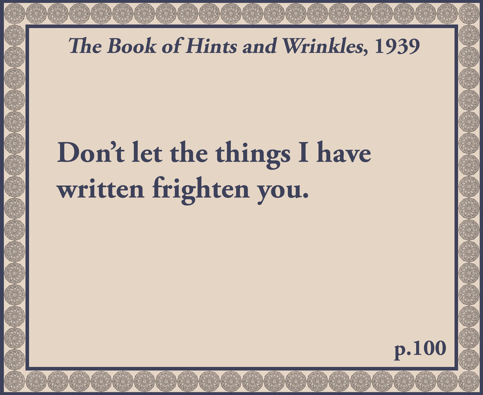 The Book of Hints and Wrinkles advice