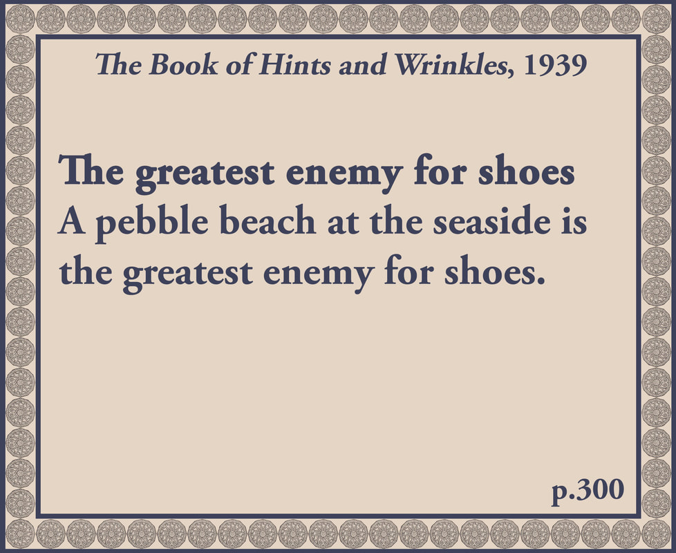 The Book of Hints and Wrinkles advice on shoes