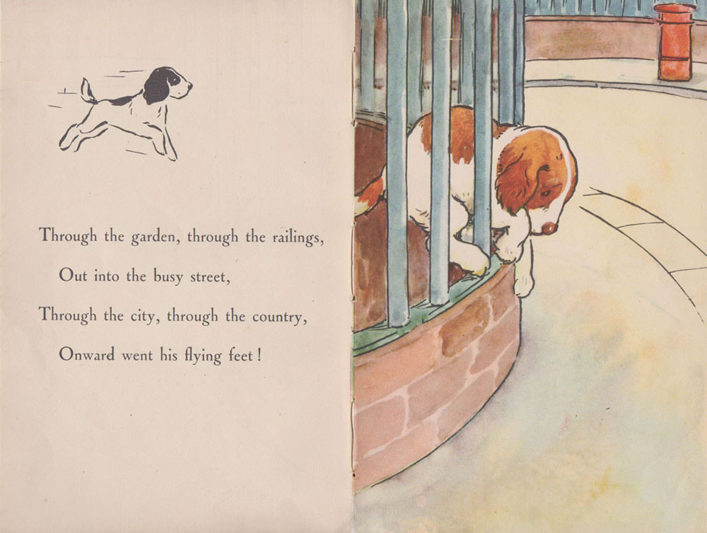 Through the garden, through the railings from Ginger’s Adventures 1949