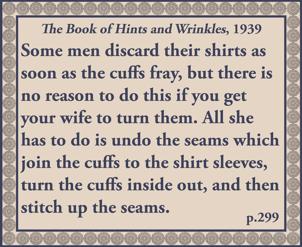 The Book of Hints and Wrinkles advice on shirt cuffs