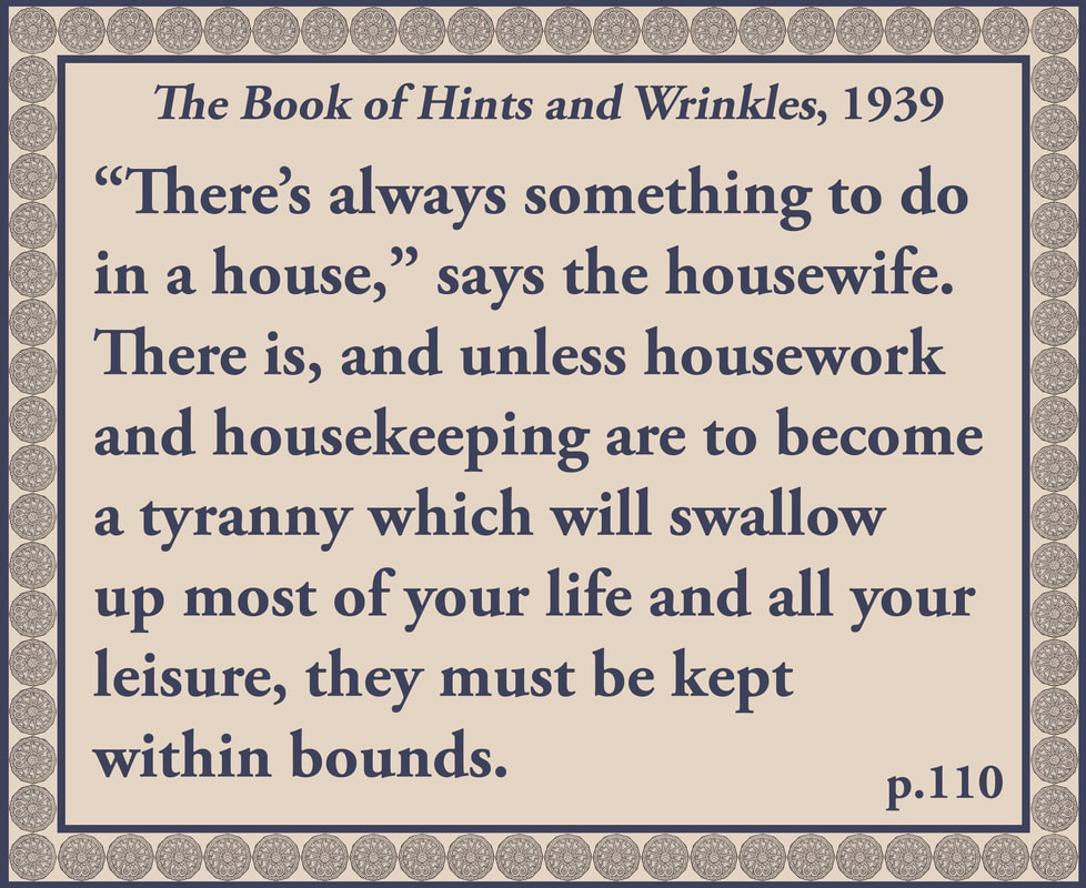 The Book of Hints and Wrinkles advice on housekeeping