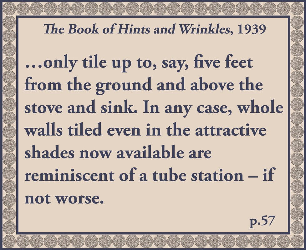 The Book of Hints and Wrinkles advice on tiling a kitchen