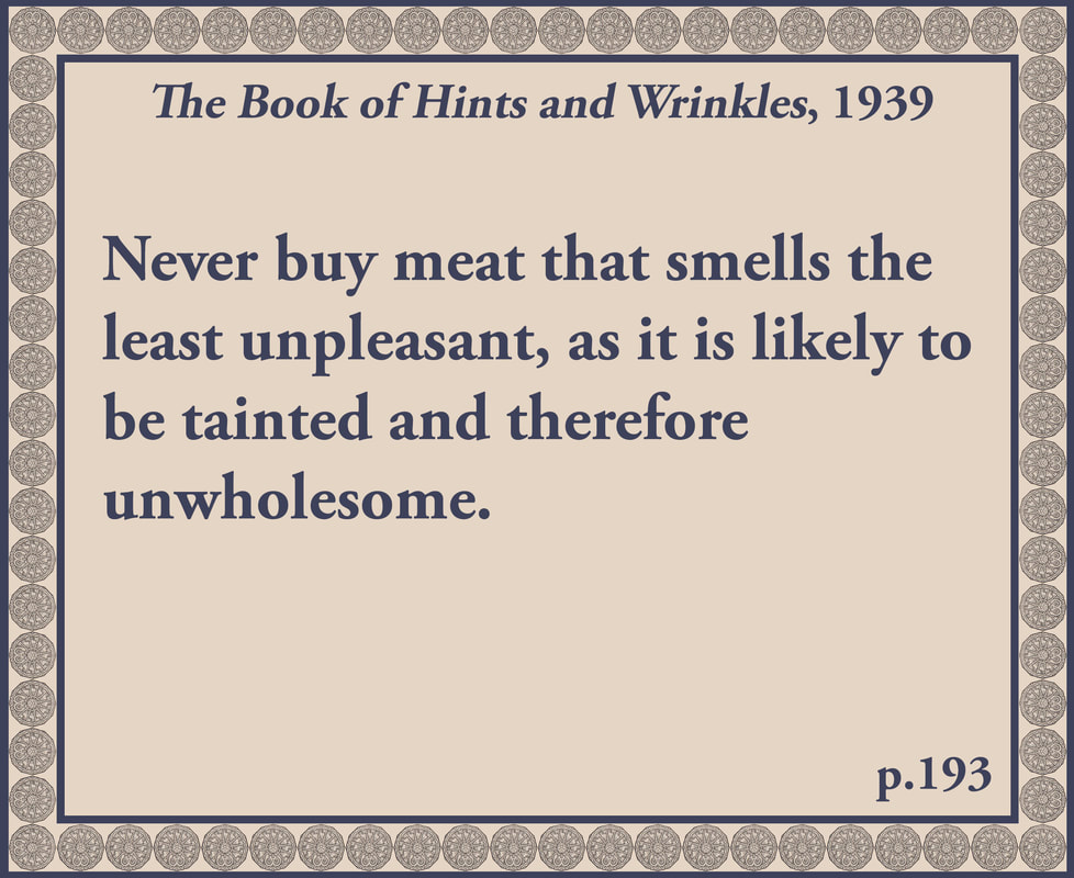 The Book of Hints and Wrinkles advice on buying meat
