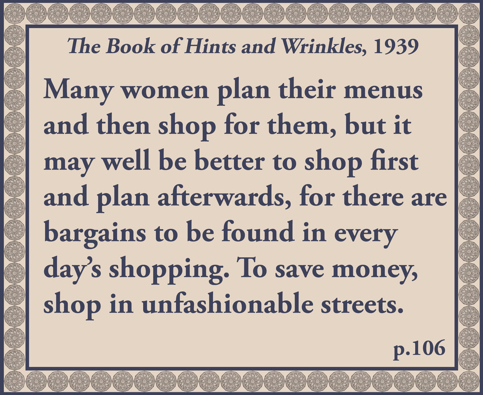 The Book of Hints and Wrinkles advice on bargains